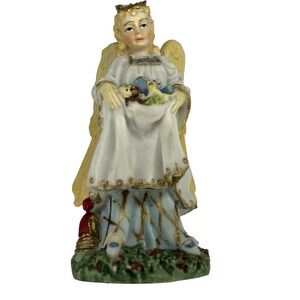 Vintage Christkindl 1992 Germany International Angel Basket of‎ Toys Figurine
